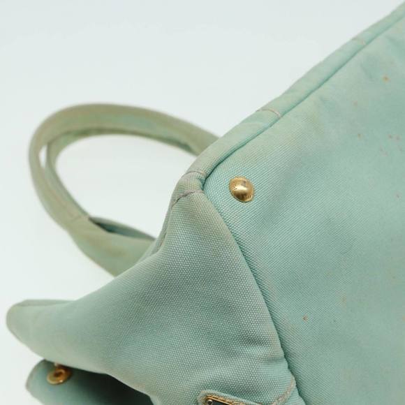 PRADA Canapa GM Hand Bag Canvas Green Auth hk1388 - Picture 10 of 16